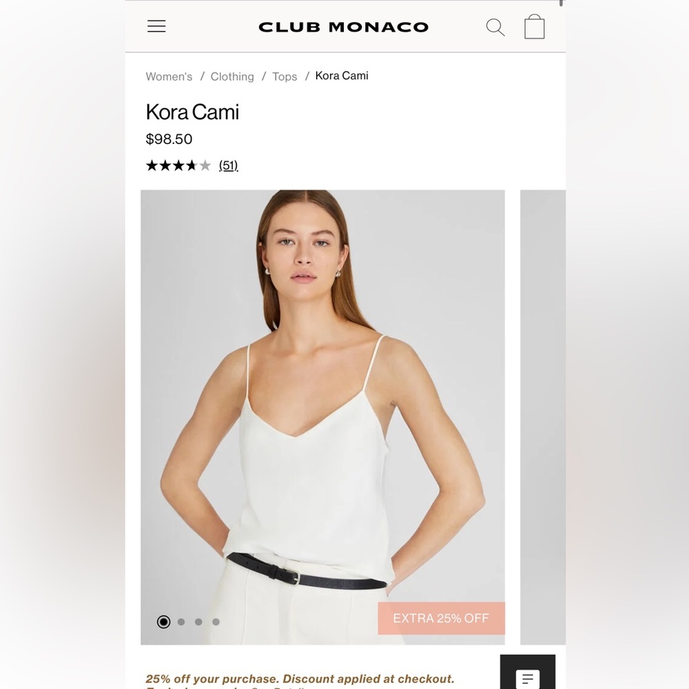 NWT Club Monaco Kora Cami
